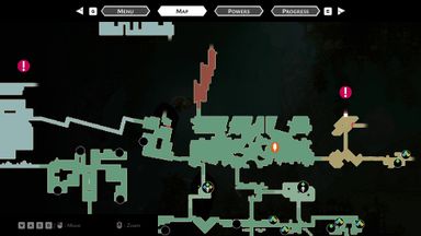 Screenshot with the map